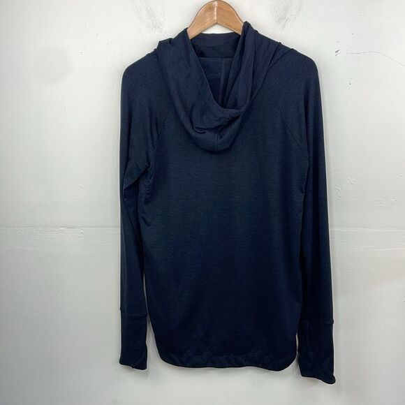 Athleta Dark Blue Hooded Long Sleeve Top women’s size Small - Picture 6 of 10